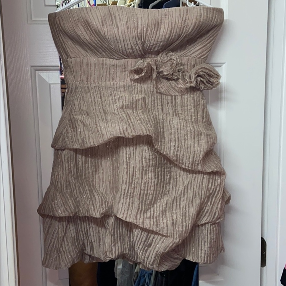 Max and Cleo size 2 bubble dress rose gold nwot